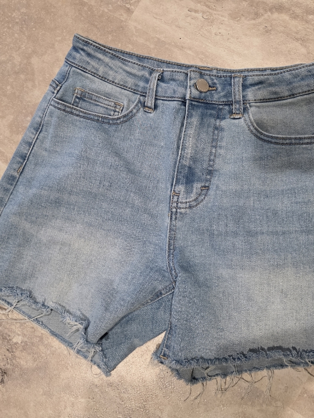 Oat New York Light Blue Denim Jean Shorts
